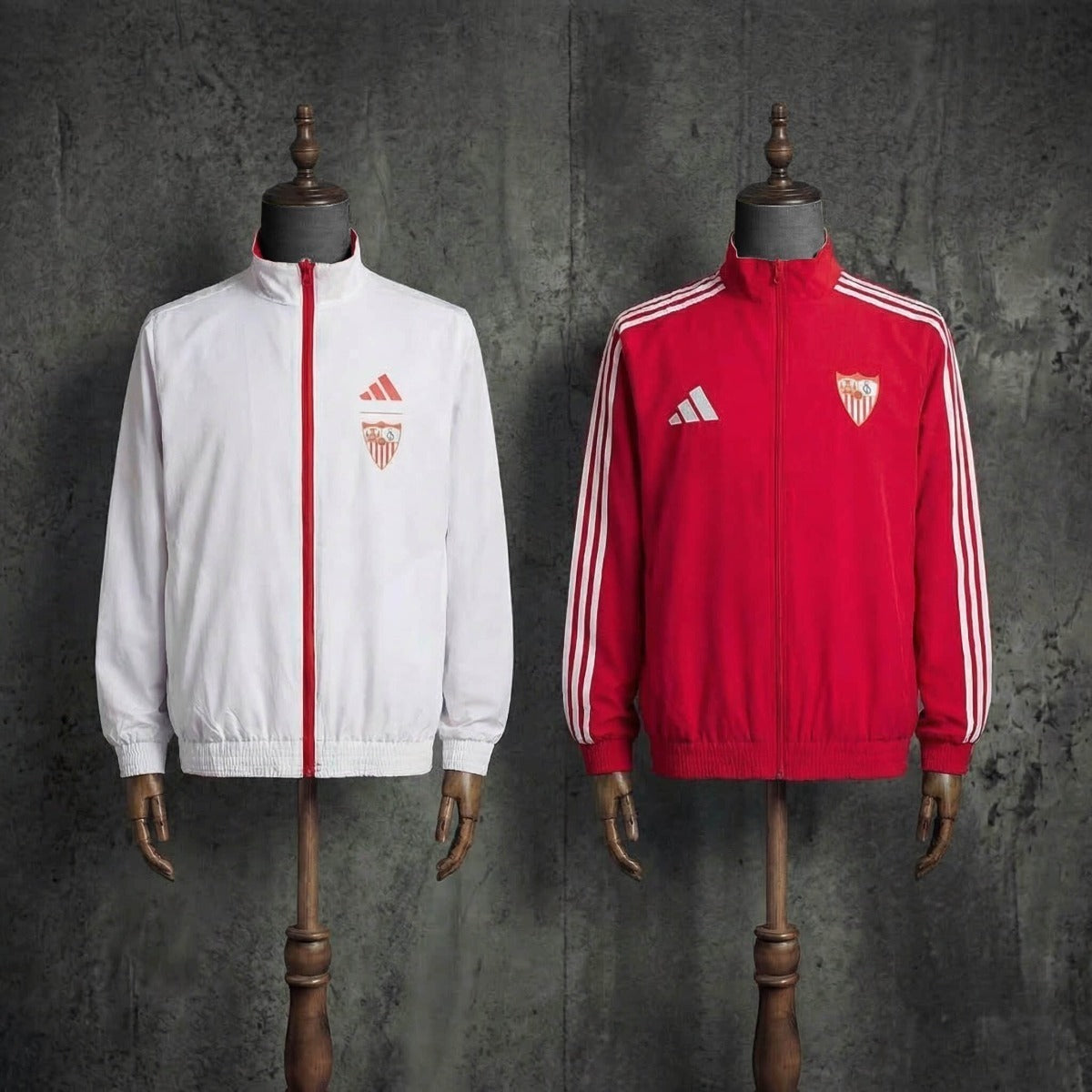 2026 Athletic Bilbao Red and White Reversible Windbreaker