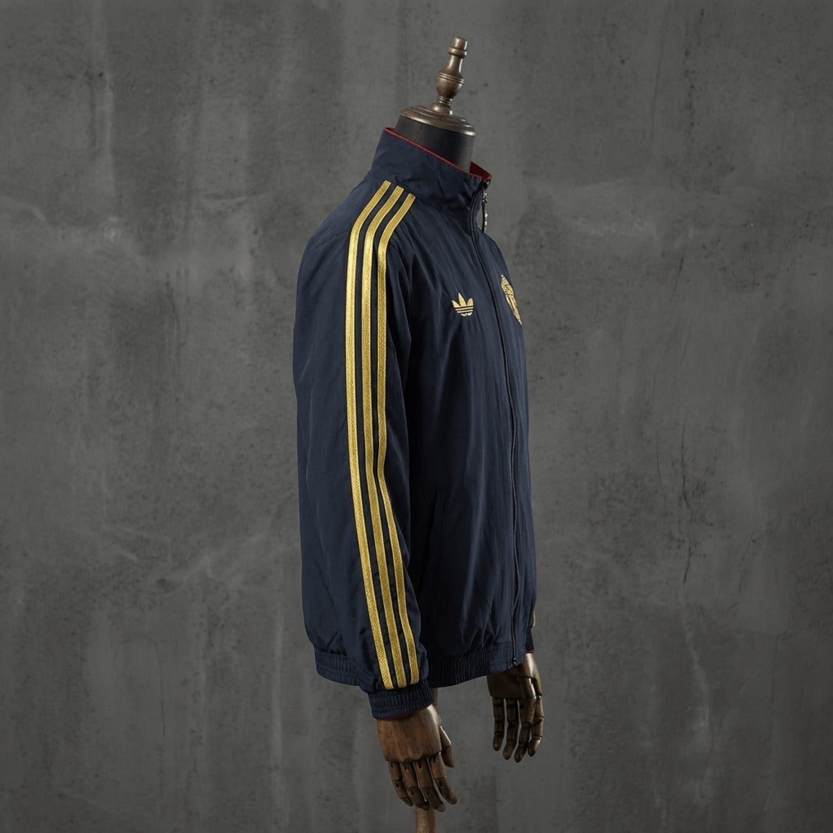 2026 Manchester United Black and Red Reversible Windbreaker
