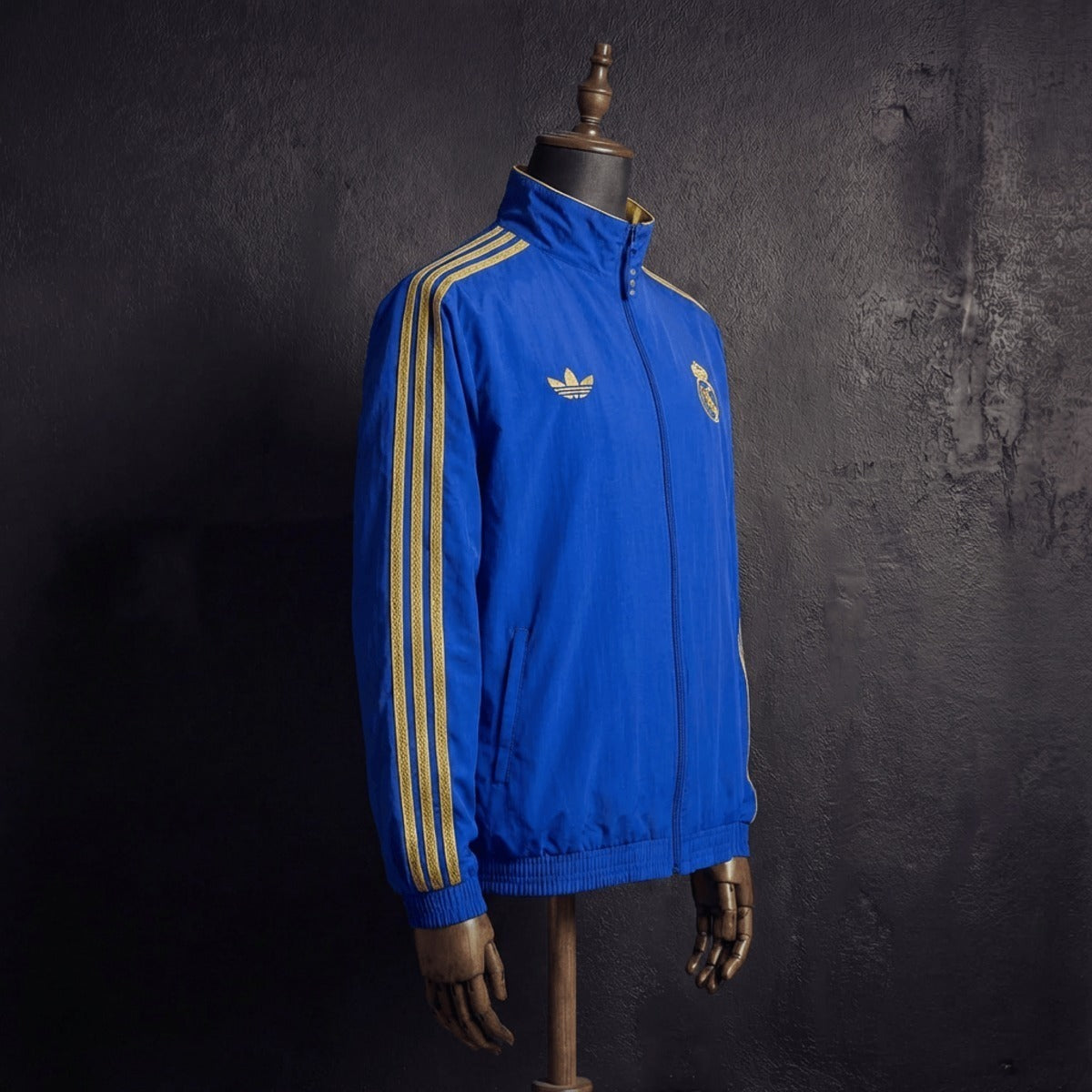 2026 Real Madrid Blue and Golden Reversible Windbreaker