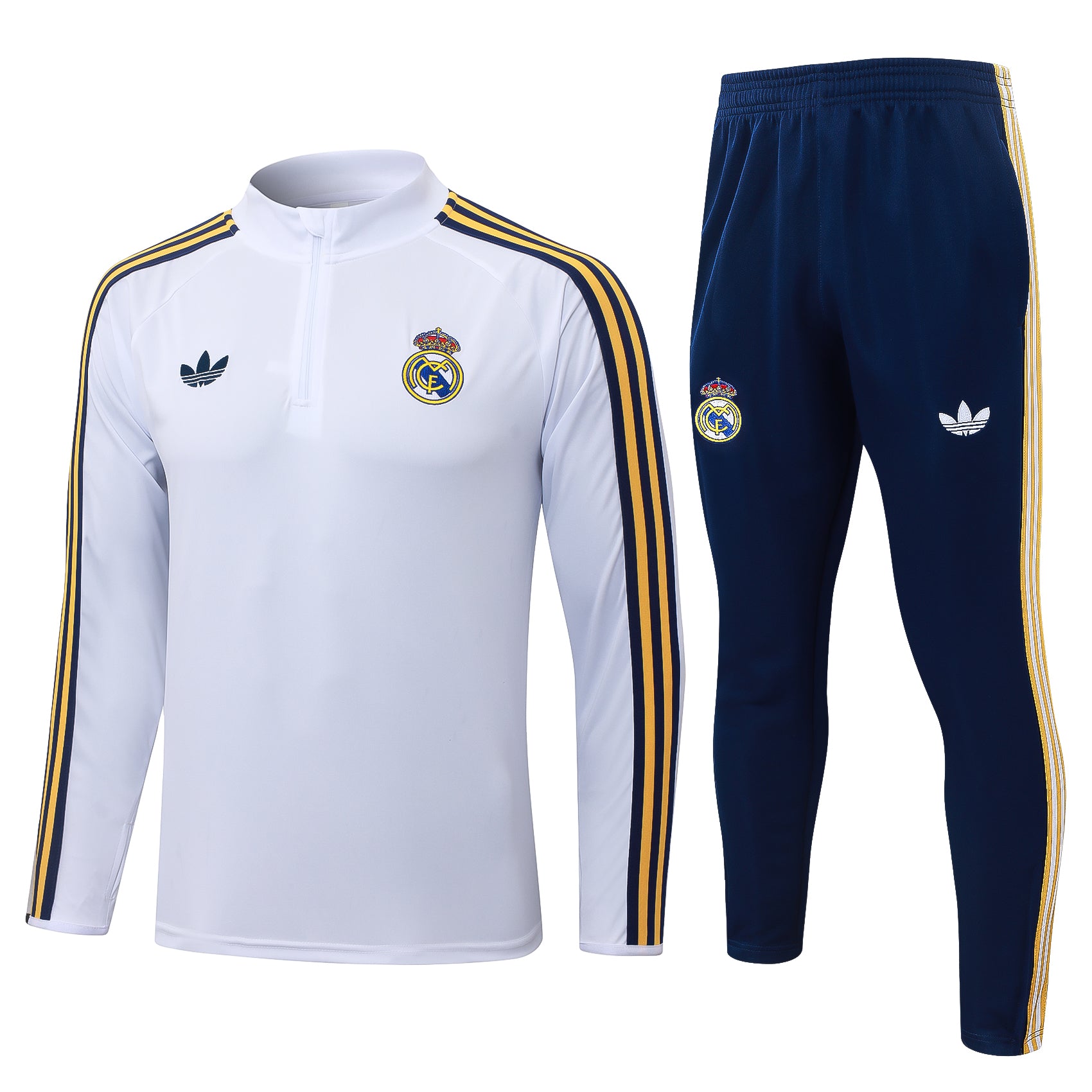 White Real Madrid tracksuit (with yellow ribbon)