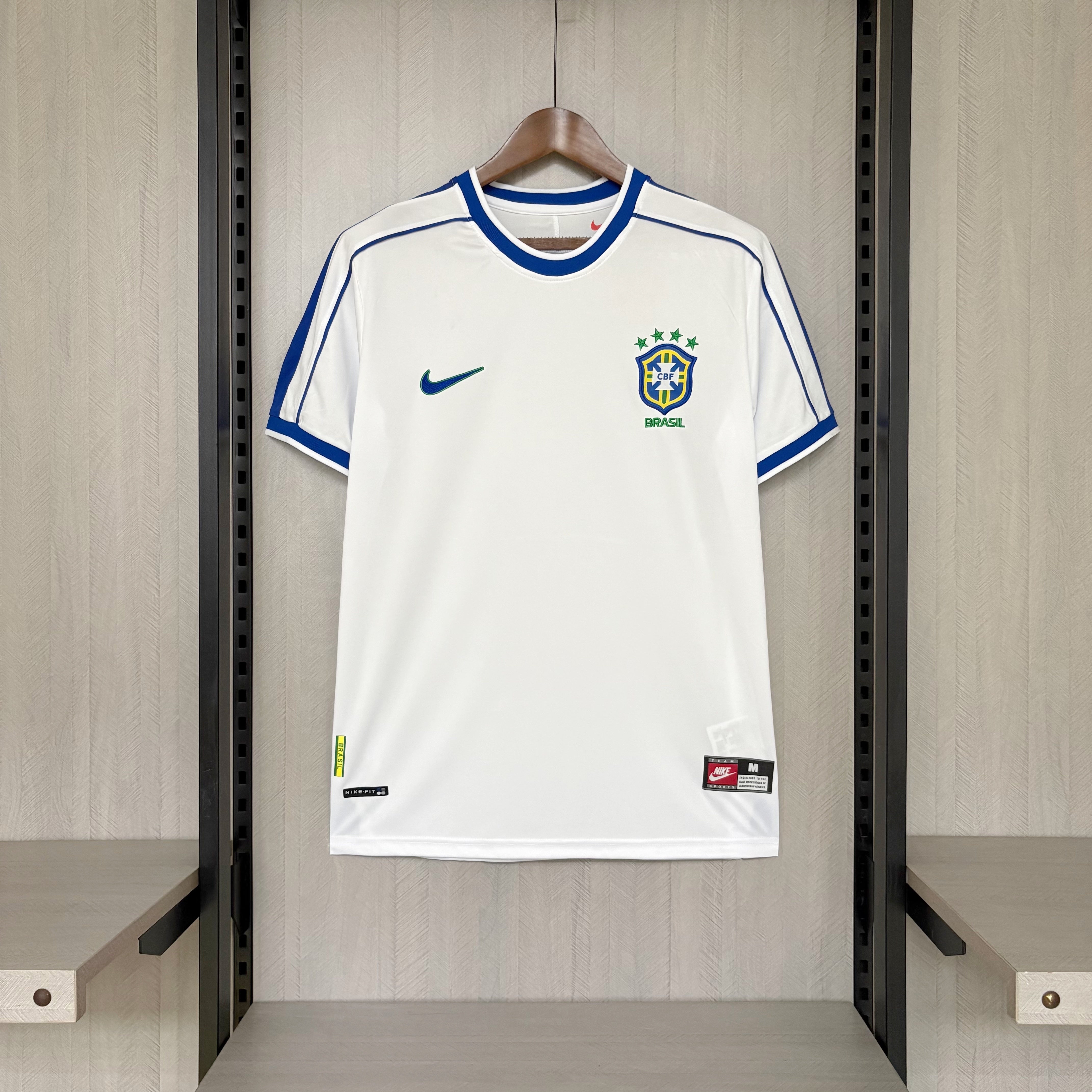 Retro 1998 Brazil White Jersey