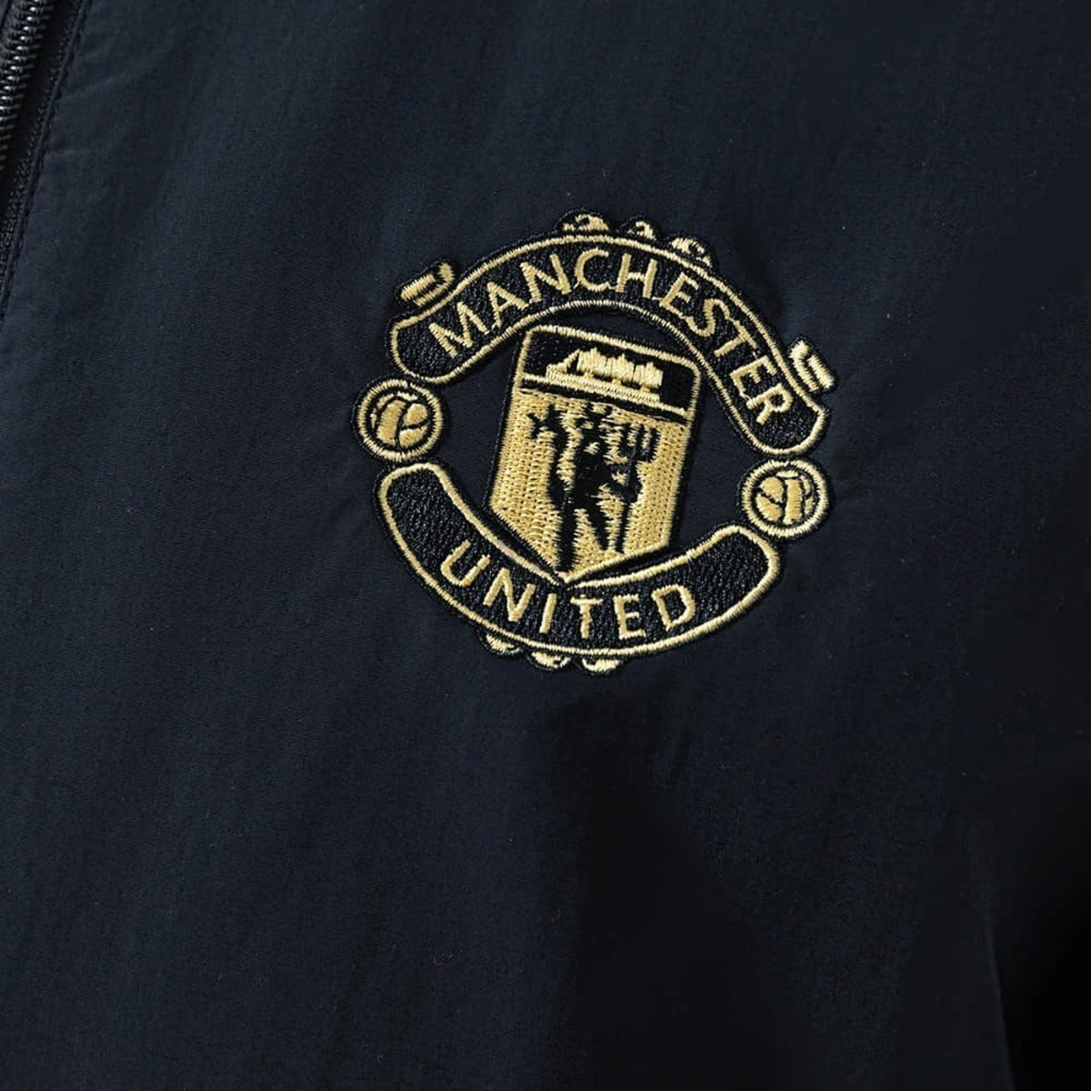 2026 Manchester United Black and Red Reversible Windbreaker