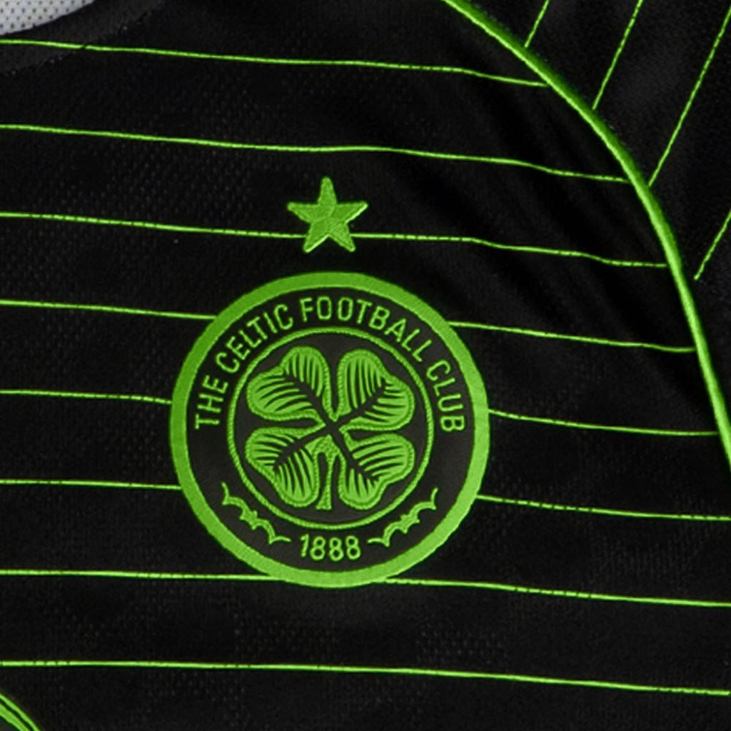 Celtic FC 25/26 Away Shirt - Black & Neon Green - OFFICIAL PLAYER VERSION (Authentic)