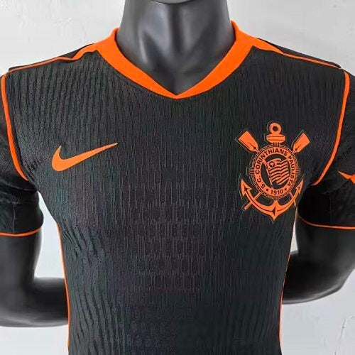 Corinthians Third Kit 2025/26 - Authentic Player Version - Black & Orange