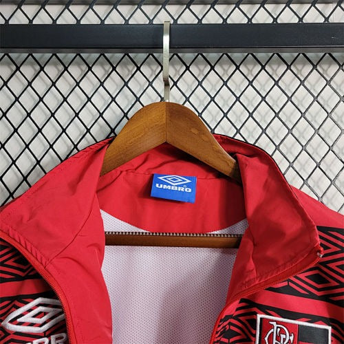 Flamengo Umbro Retro Track Jacket - Red & Black - Vintage Collection
