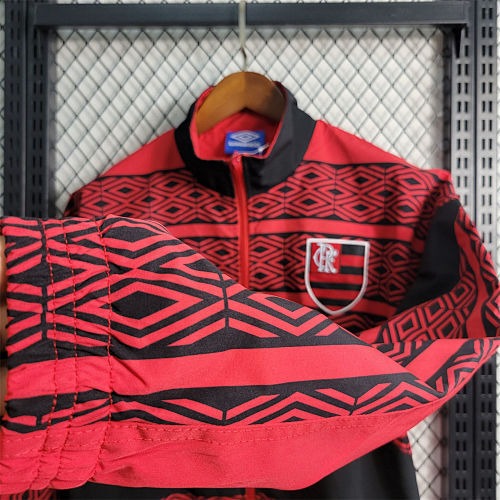 Flamengo Umbro Retro Track Jacket - Red & Black - Vintage Collection