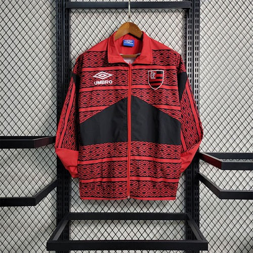 Flamengo Umbro Retro Track Jacket - Red & Black - Vintage Collection