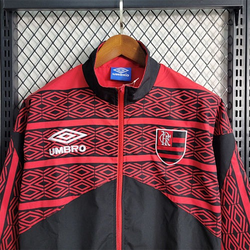 Flamengo Umbro Retro Track Jacket - Red & Black - Vintage Collection