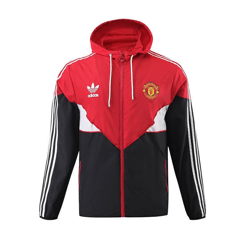 Manchester United 25/26 Full-Zip Hoodie - Red, White & Black - OFFICIAL FAN WEAR