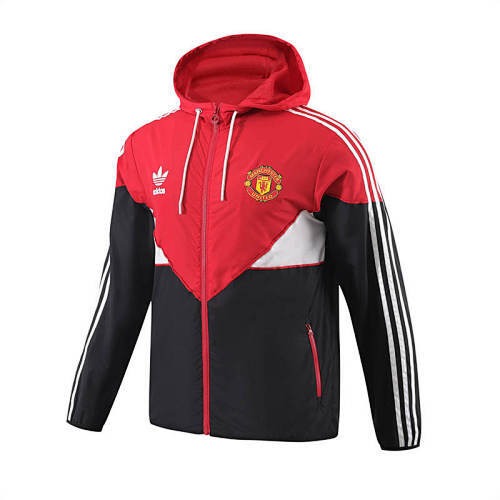 Manchester United 25/26 Full-Zip Hoodie - Red, White & Black - OFFICIAL FAN WEAR
