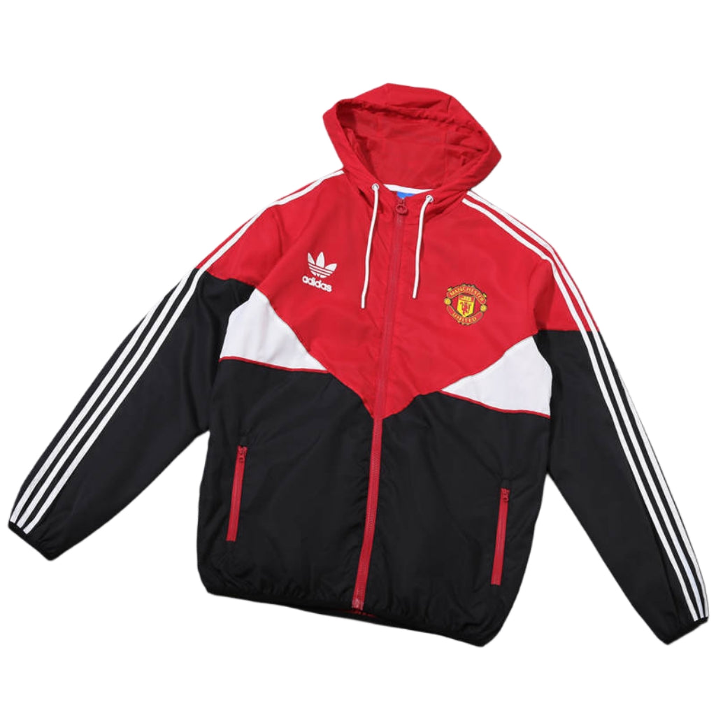 Manchester United 25/26 Full-Zip Hoodie - Red, White & Black - OFFICIAL FAN WEAR