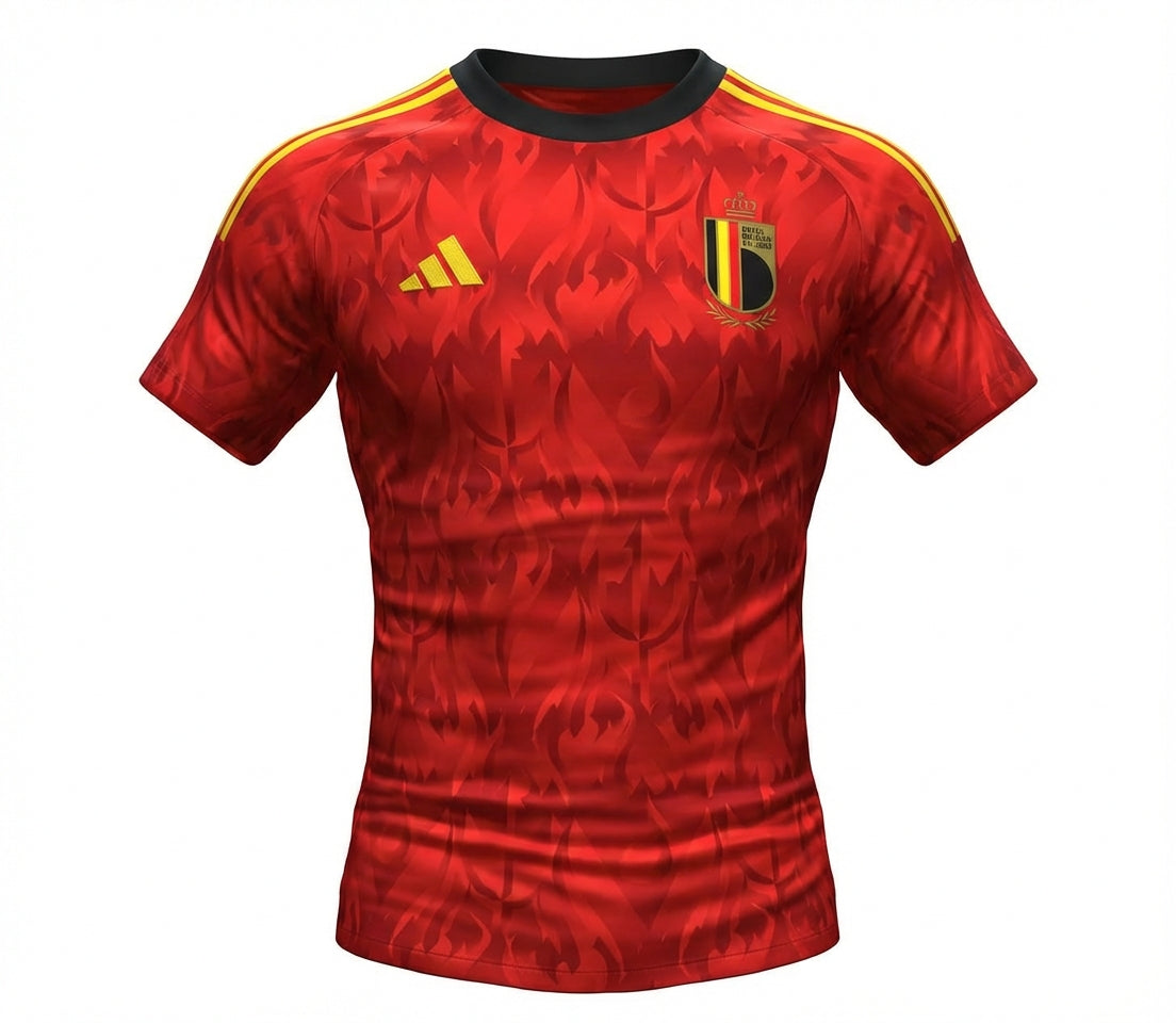 Belgium 26/27 Home Shirt - Burgundy/Red - OFFICIAL FAN VERSION