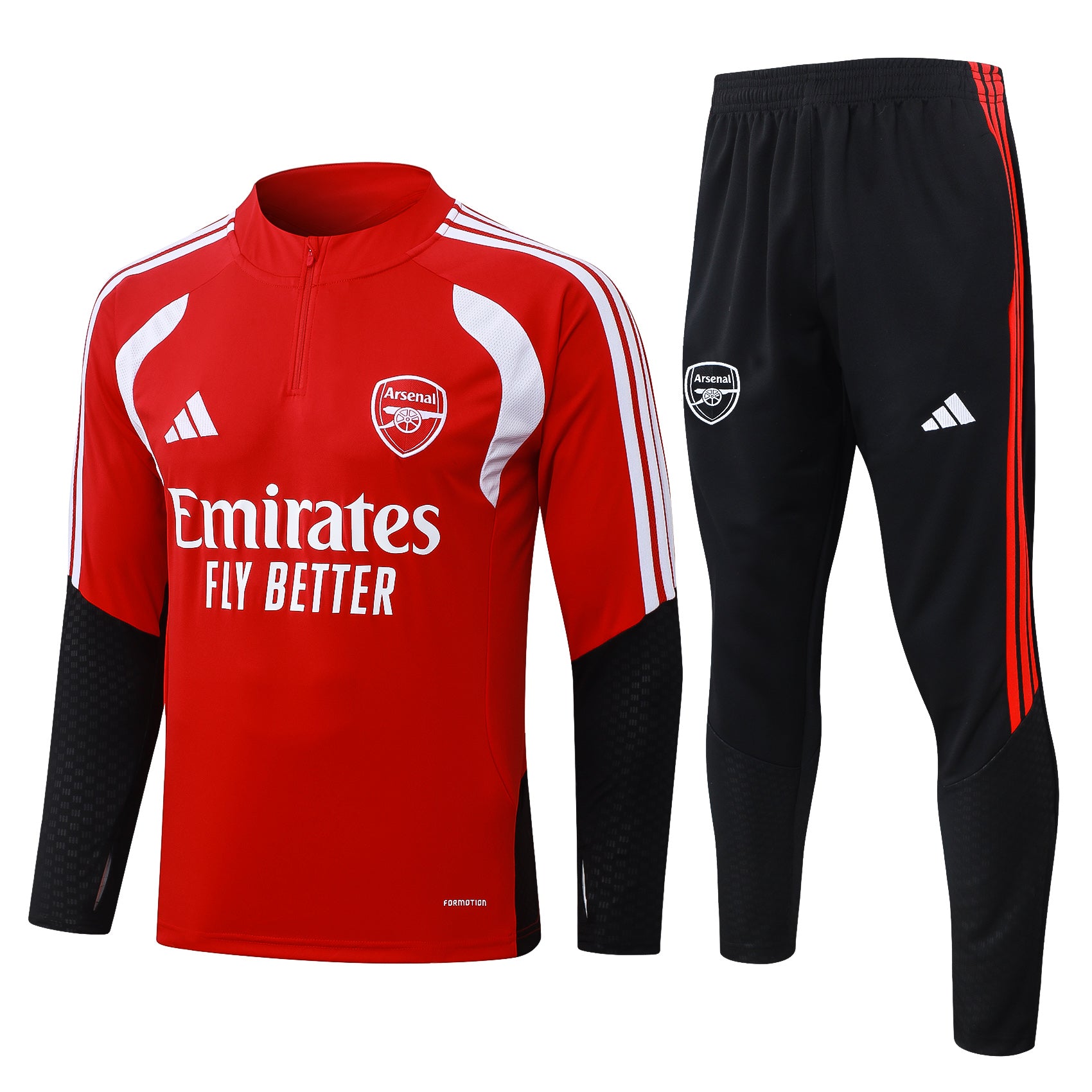 Arsenal Red Half-Length Tracksuit