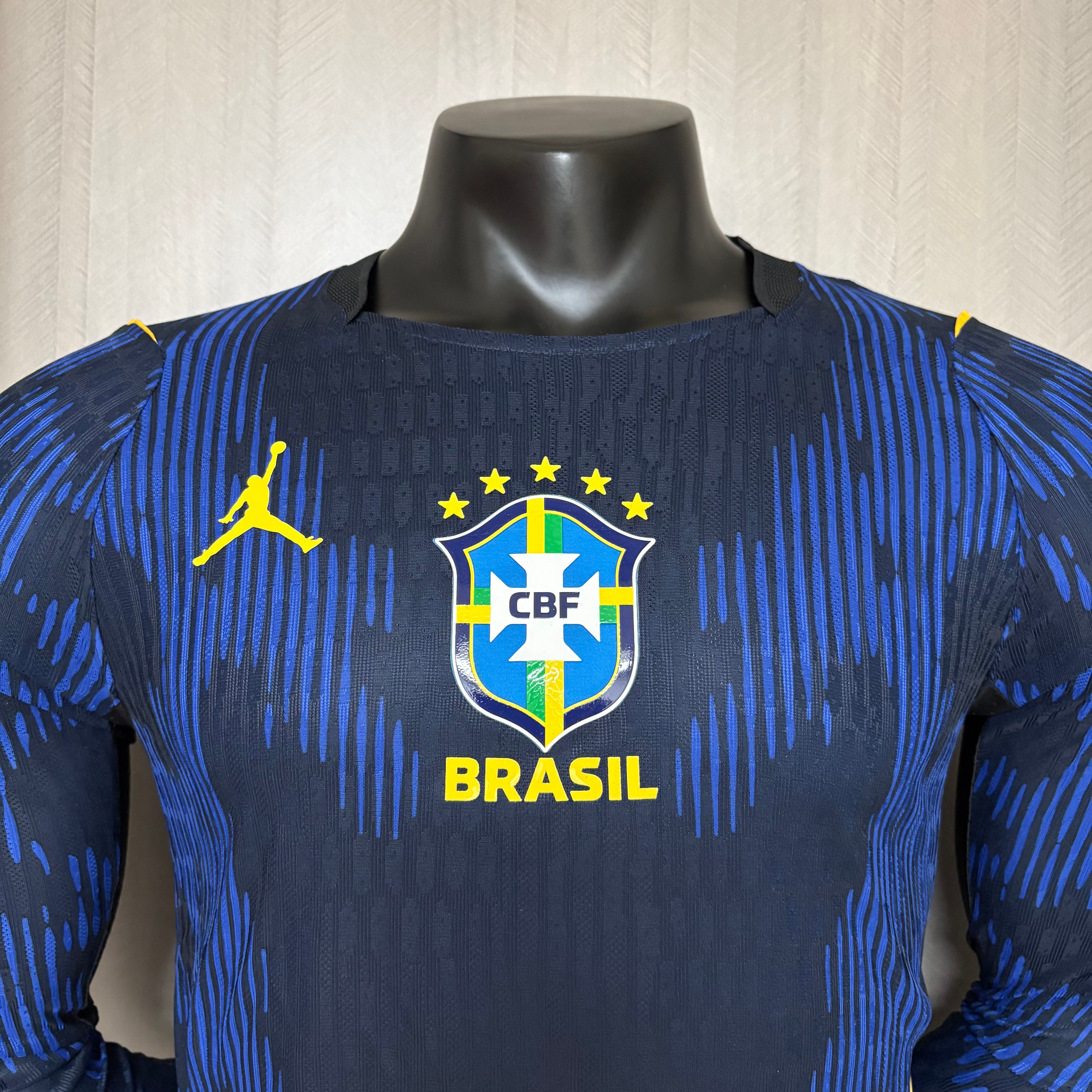 Player version long-sleeved 2026 Brazil Away Jersey