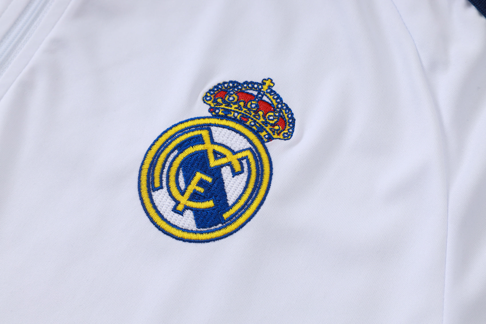 White Real Madrid tracksuit (with yellow ribbon)
