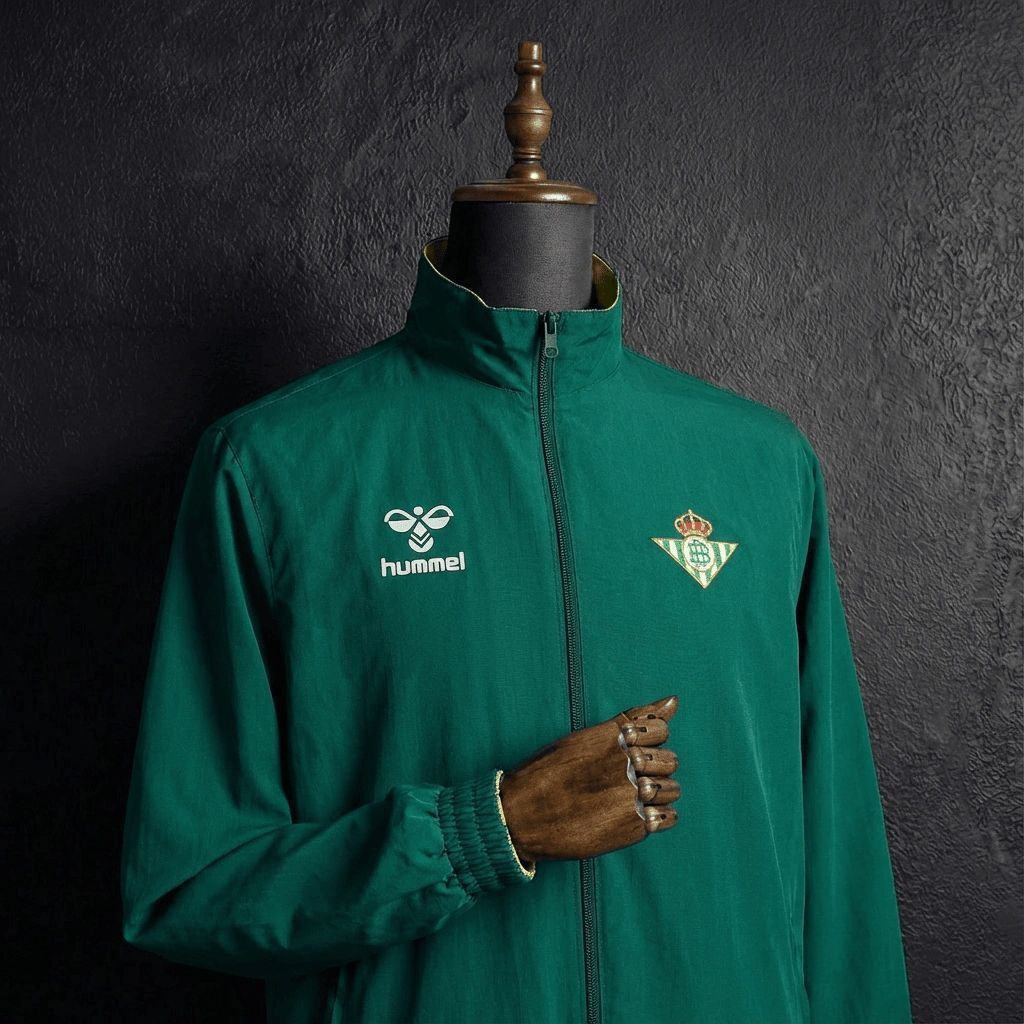 2026 Real Betis Green and Yellow Reversible Jacket Windbreaker