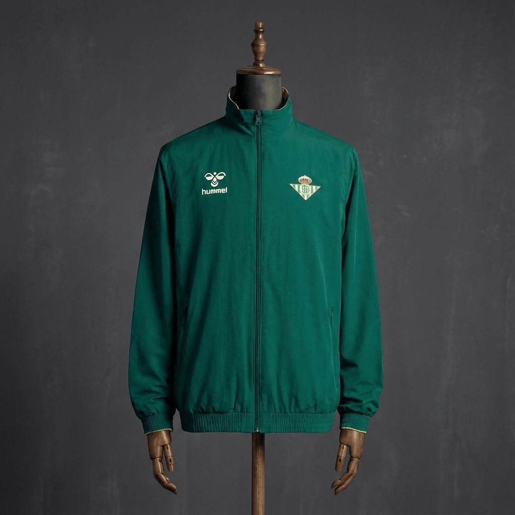 2026 Real Betis Green and Yellow Reversible Jacket Windbreaker
