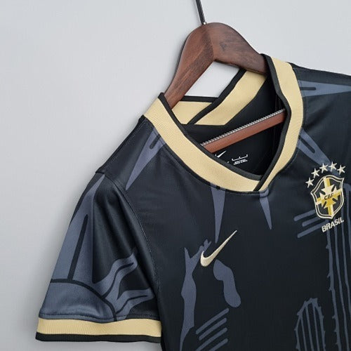 Brazil National Team Women's Jersey - Special Cultural Edition (Black & Gold)