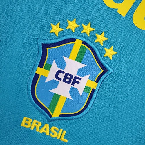 Brazil National Team Training Shirt - Turquoise Blue - Official Merchandise