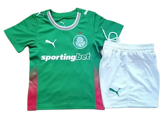 Palmeiras Home Kids Kit 26/27 - Roots Edition (Green & Red) - FULL SET
