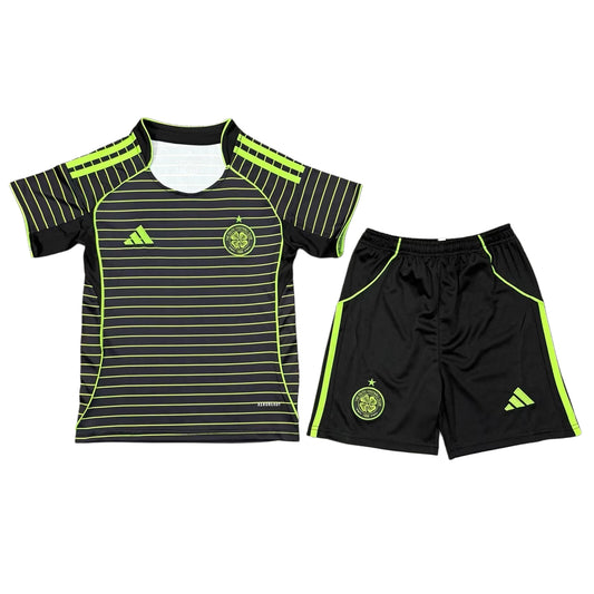 Celtic FC Kids Away Kit 26/27 - Special Black Edition (Shirt + Shorts)