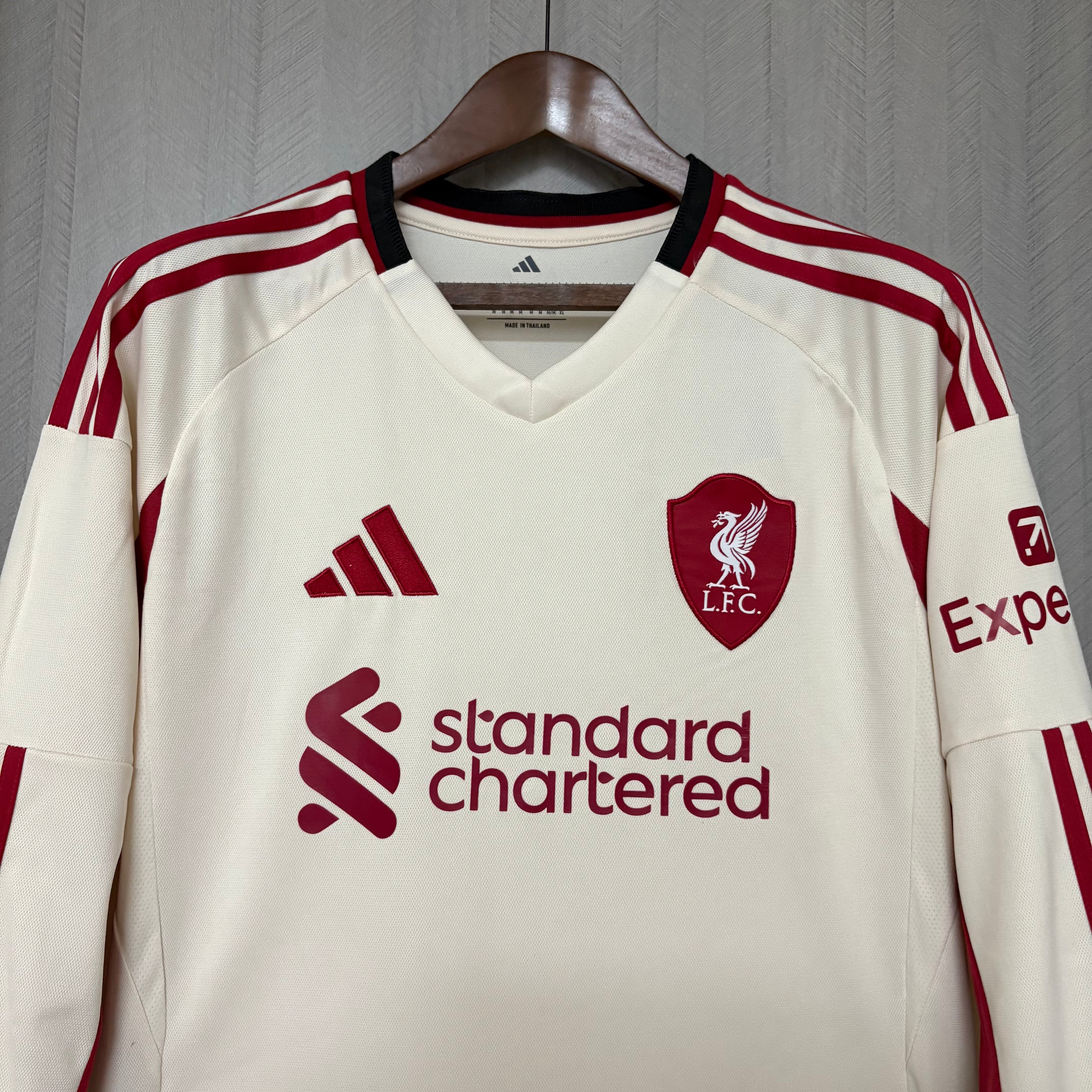 Long Sleeve 2025/26 Liverpool Away Jersey