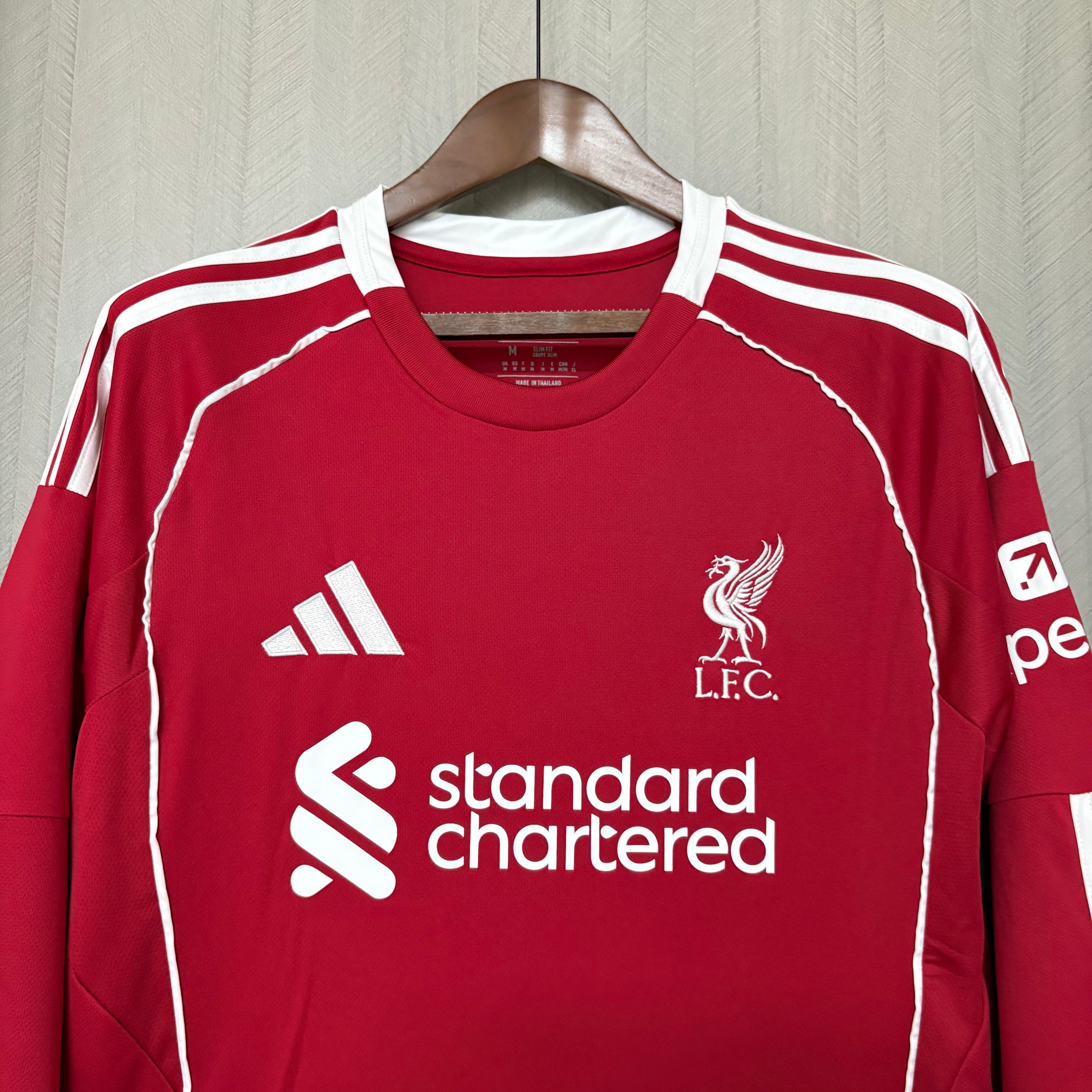 Long Sleeve 2025/26 Liverpool Home Jersey