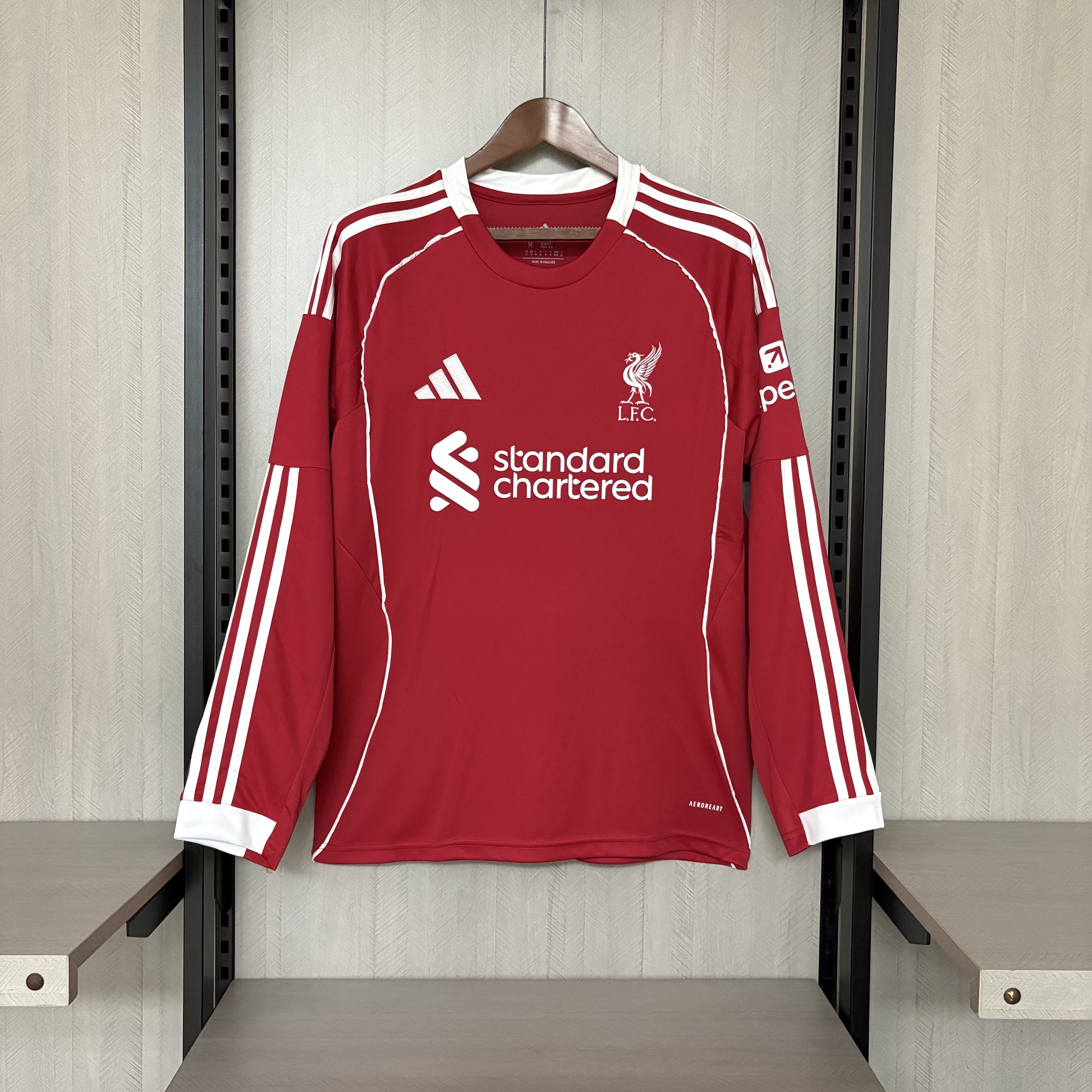 Long Sleeve 2025/26 Liverpool Home Jersey