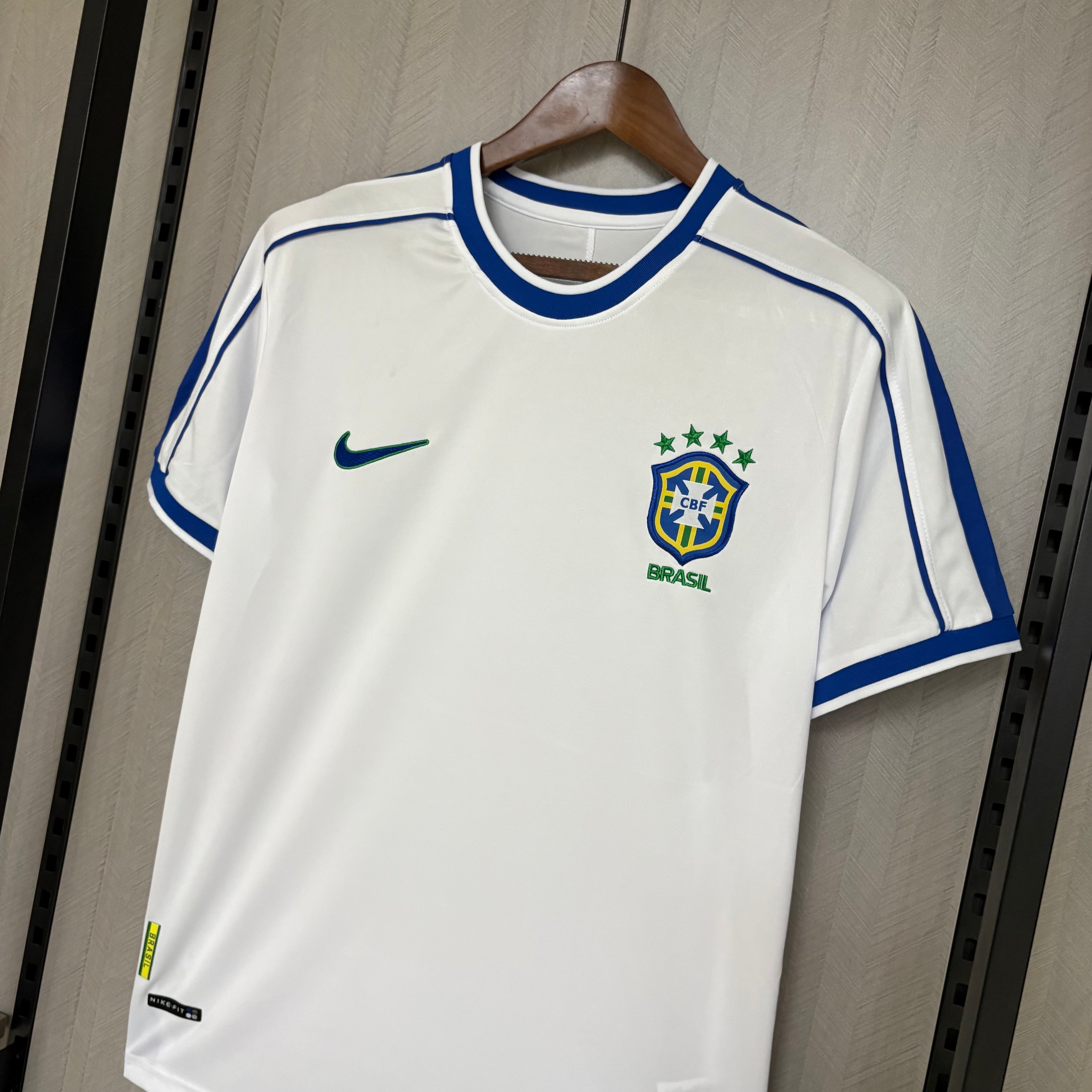 Retro 1998 Brazil White Jersey