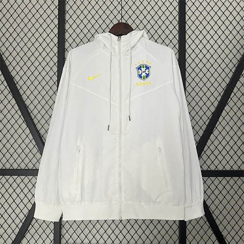 Brazil National Team Training Jacket - White - Official Apparel