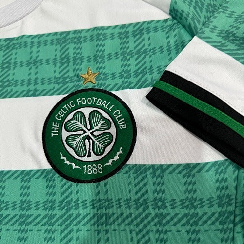 Celtic FC 25/26 Home Shirt - Green & White Strips - OFFICIAL FAN VERSION (Stadium)