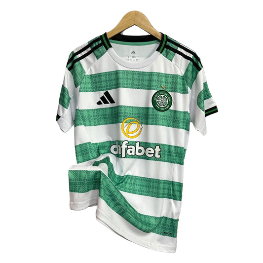 Celtic FC 25/26 Home Shirt - Green & White Strips - OFFICIAL FAN VERSION (Stadium)