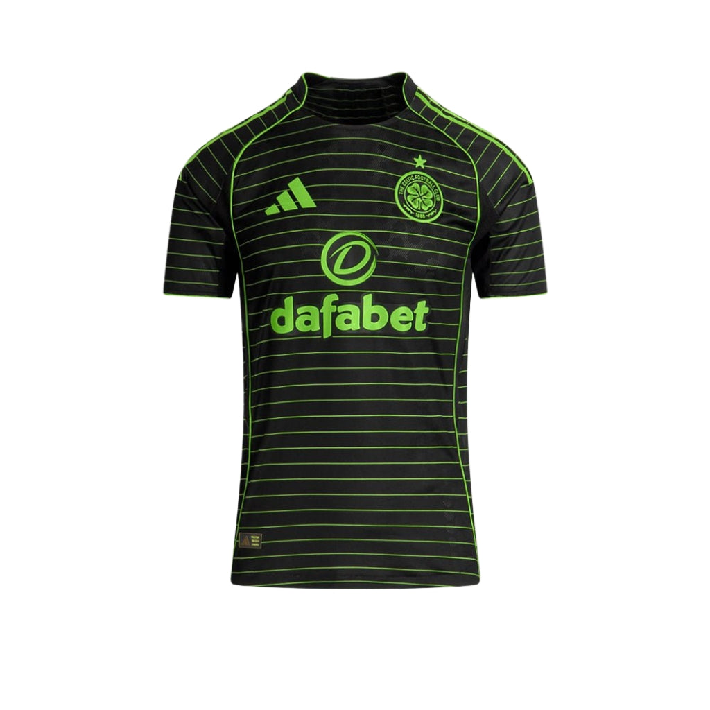 Celtic FC 25/26 Away Shirt - Black & Neon Green - OFFICIAL PLAYER VERSION (Authentic)