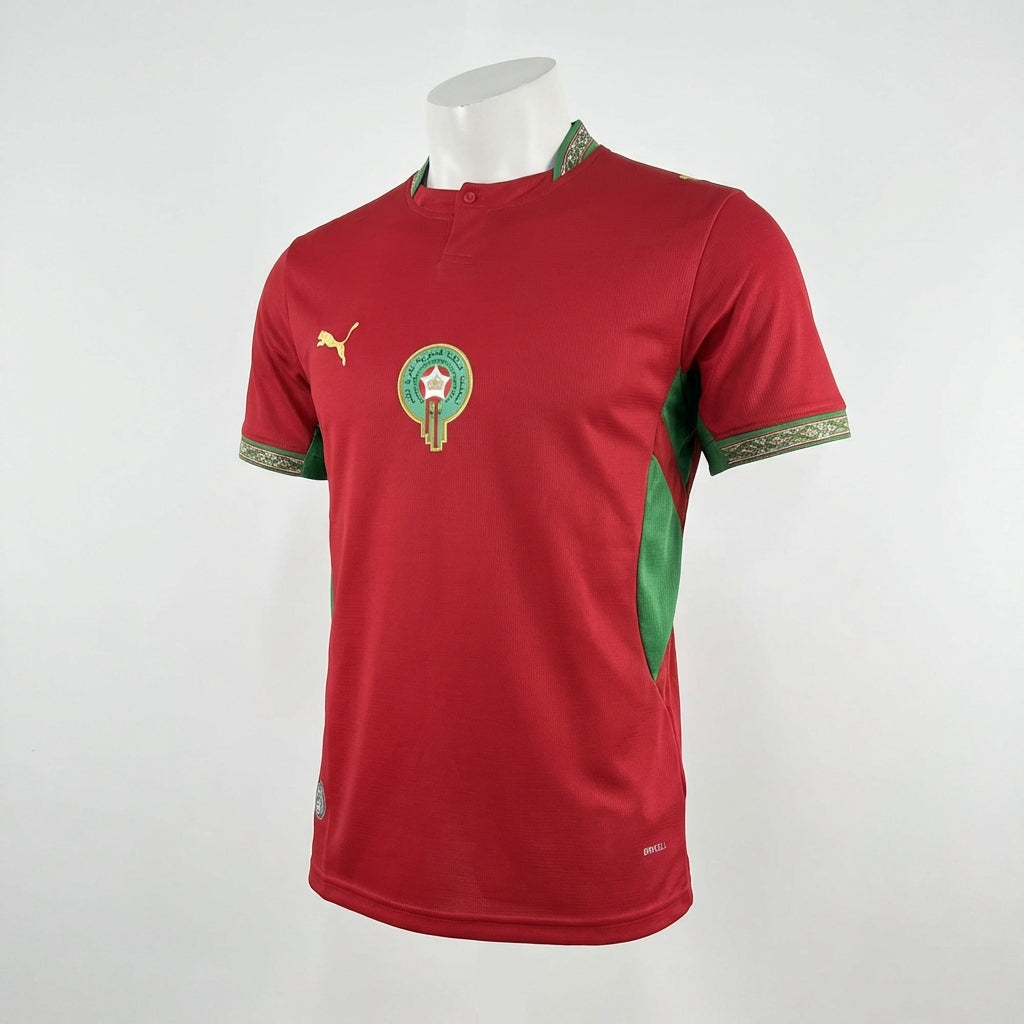 Morocco Home Shirt 26/27 - Red & Green - OFFICIAL FAN VERSION