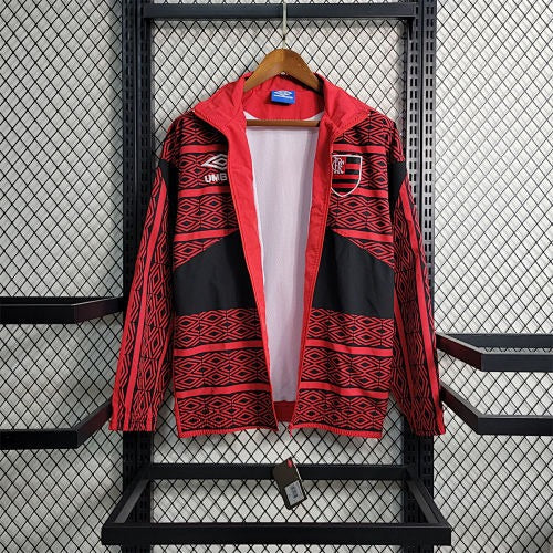 Flamengo Umbro Retro Track Jacket - Red & Black - Vintage Collection