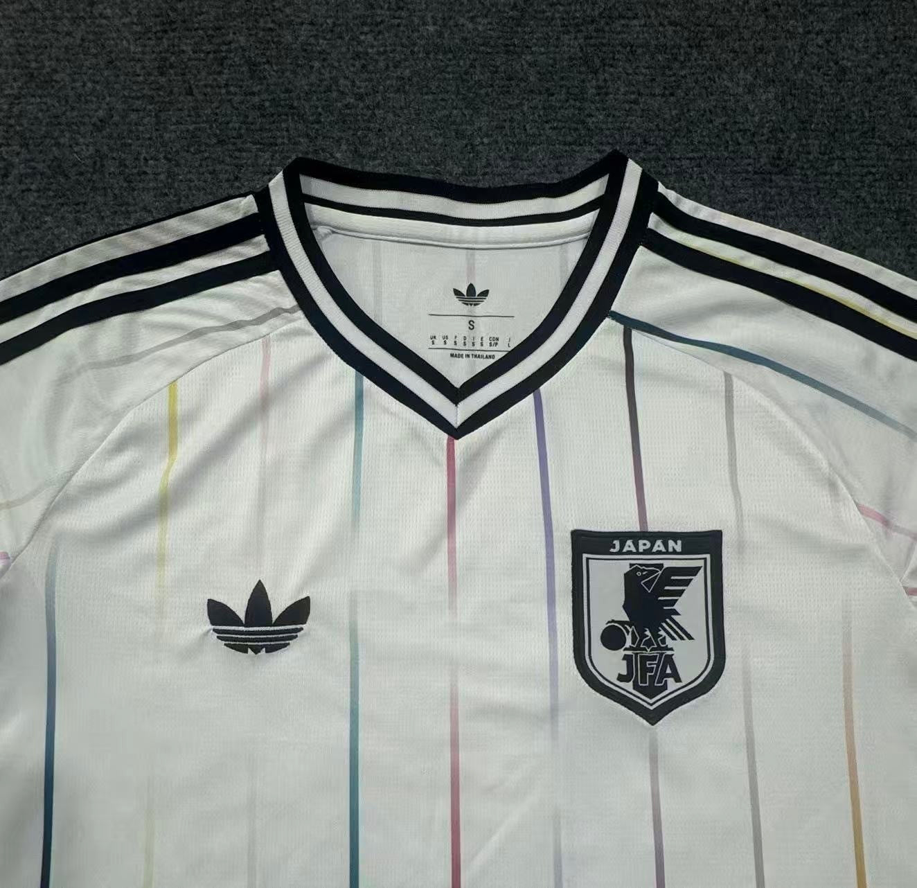 Japan World Cup 26 Shirt - White with Multicolour Stripes - OFFICIAL FAN VERSION