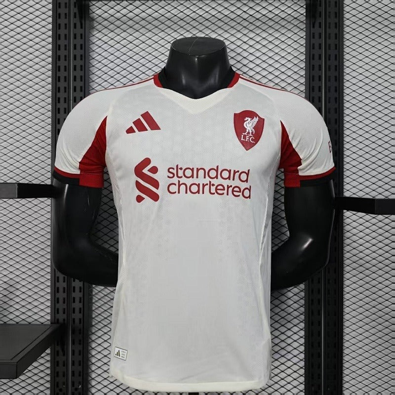 Liverpool FC Away Jersey - White & Red - OFFICIAL PLAYER VERSION (Authentic)