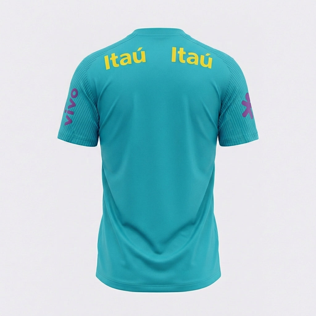 Brazil National Team Training Shirt - Turquoise Blue - Official Merchandise