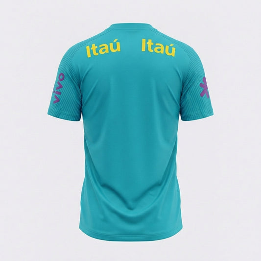 Brazil National Team Training Shirt - Turquoise Blue - Official Merchandise