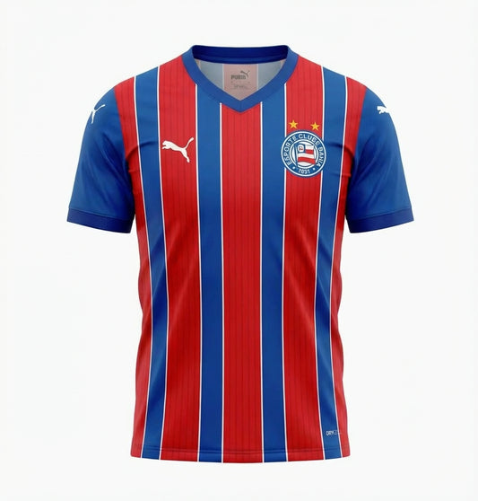 EC Bahia Home Shirt 25/26 - White, Blue & Red - OFFICIAL FAN VERSION
