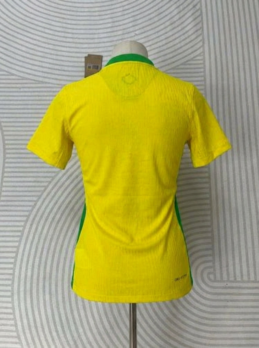 Brazil Women's National Team Home Jersey - Official Yellow - Baby Look Fit