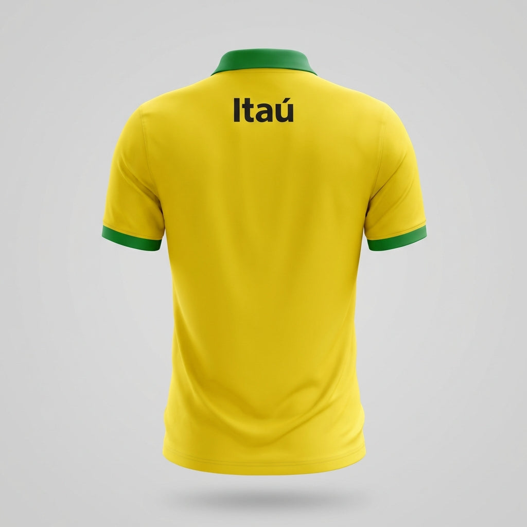 Brazil National Team Training Polo Shirt - Yellow - Official Apparel