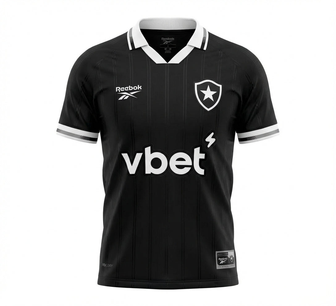 Botafogo Home Shirt 24/26 - Black & White - OFFICIAL FAN VERSION
