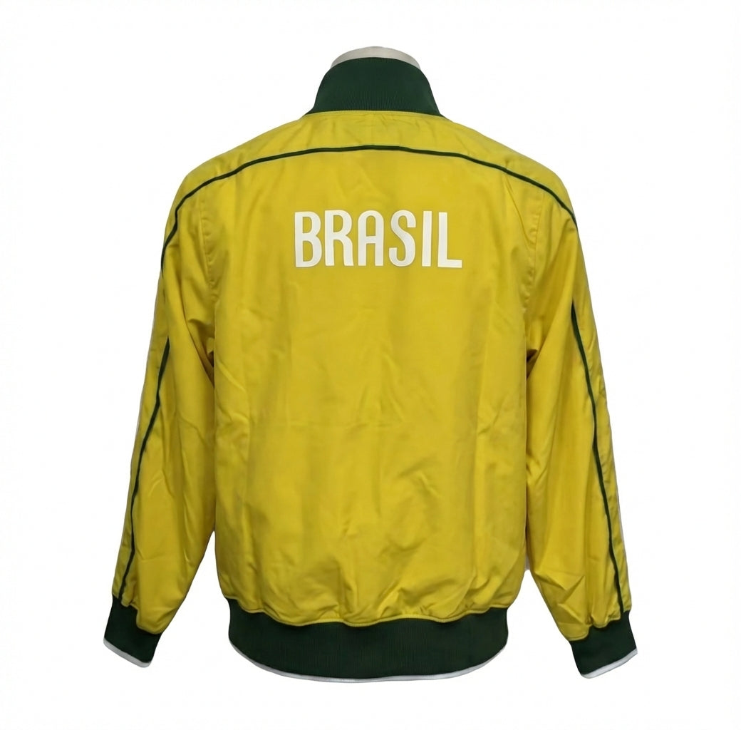 Brazil National Team Retro Track Jacket - Heritage Yellow - 5 Stars