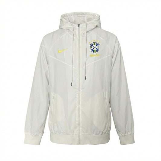 Brazil National Team Training Jacket - White - Official Apparel